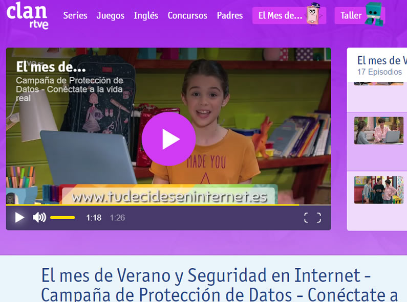 Verano y Seguridad en Internet, campaña de protección de datos en Clan