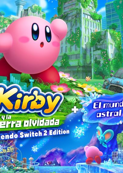 Portada de Kirby y la tierra olvidada + el mundo astral